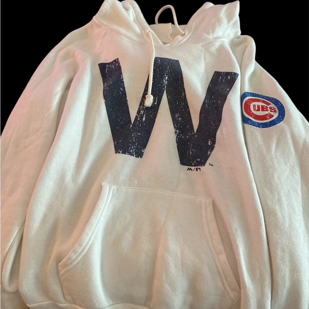 White Hoodie with Large 'W' Print